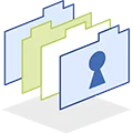 Icon representing data security features