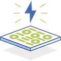 Icon representing unstructured data management