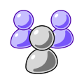 Icon representing AI partnership network